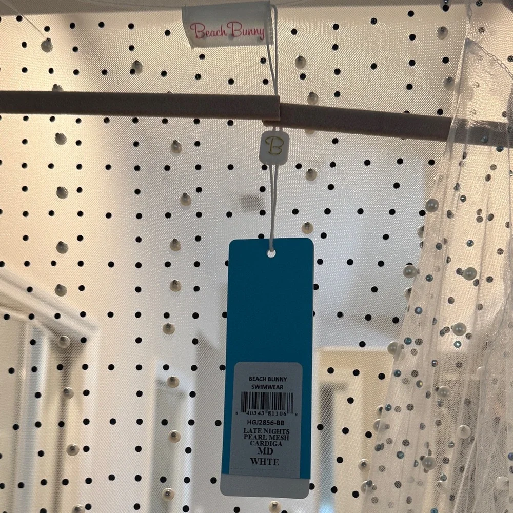 Beach Bunny Late Nights Pearl/Mesh Cardigan - Picture 3 of 4